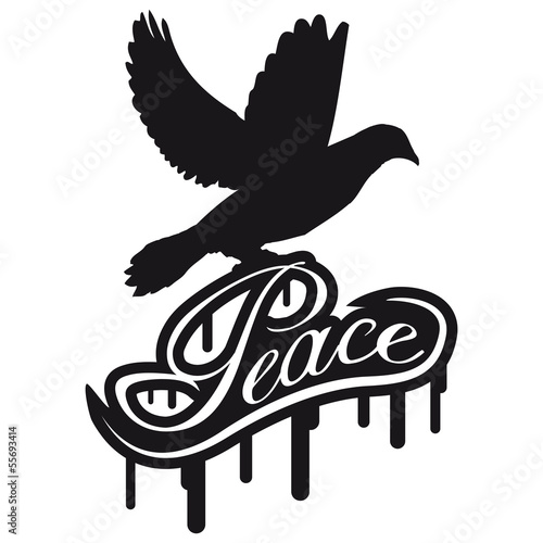 Peace Dove Graffiti