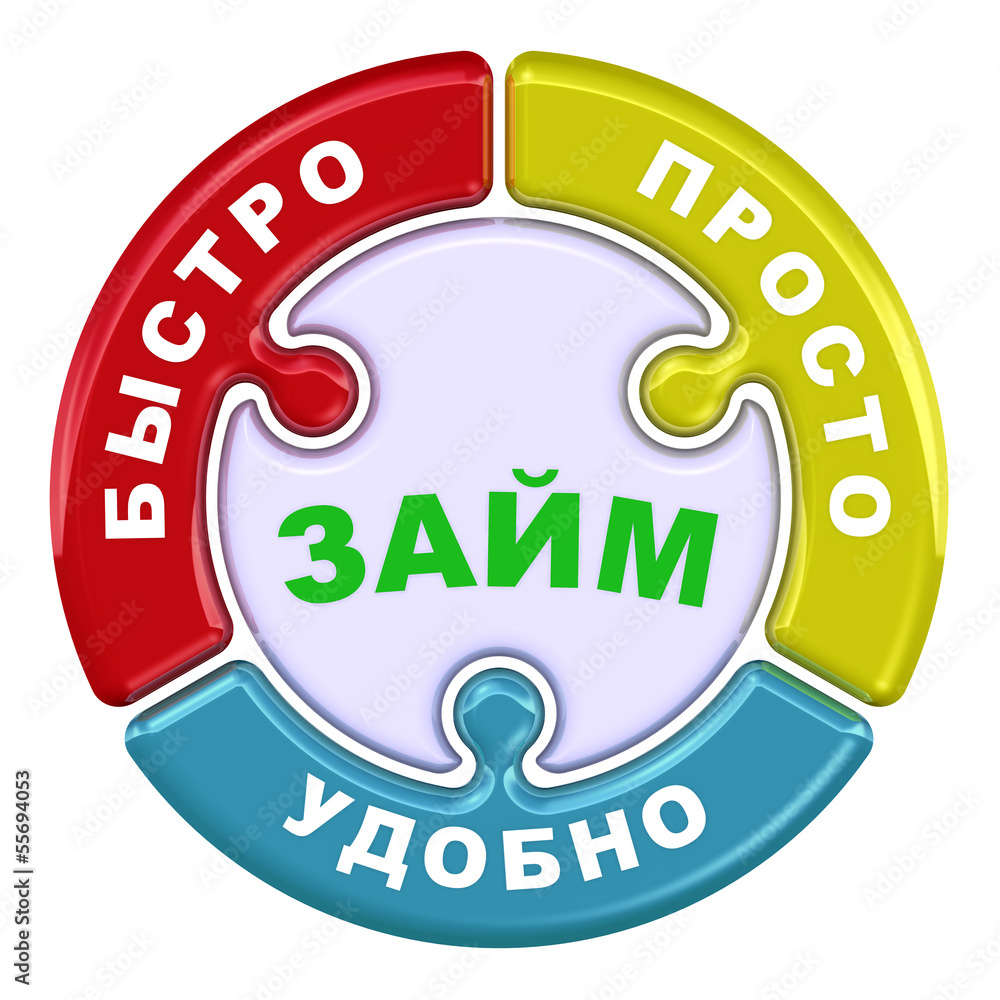 Fototapeta premium Займ. Быстро. Просто. Удобно