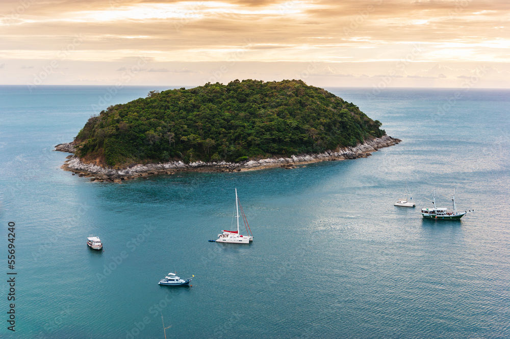 Naklejka premium Small island in the sea near Phuket