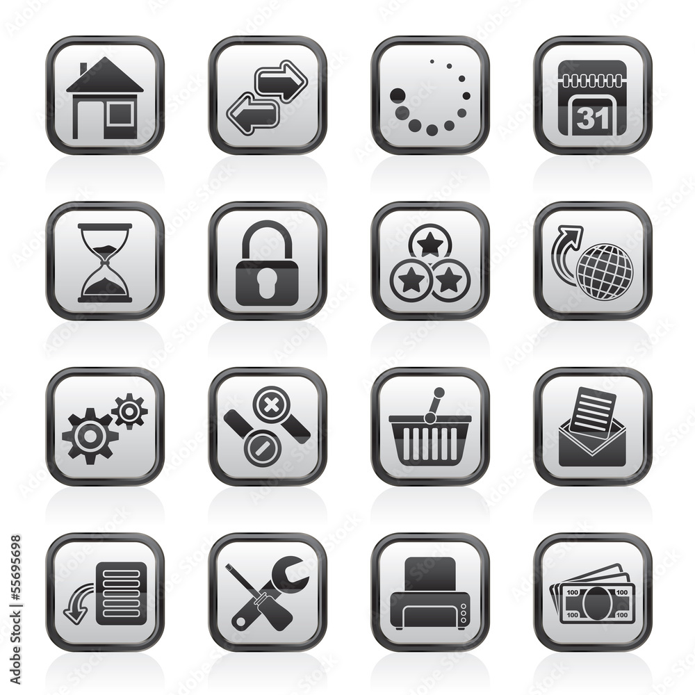 Web Site and Internet icons - vector icon set Web Site and Internet icons - vector icon set