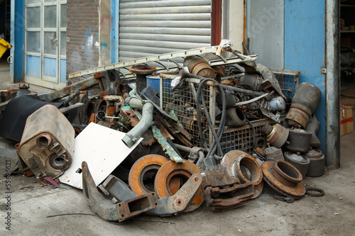 Scrap metal, old car parts
