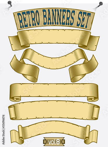 Grunge ragged banners set