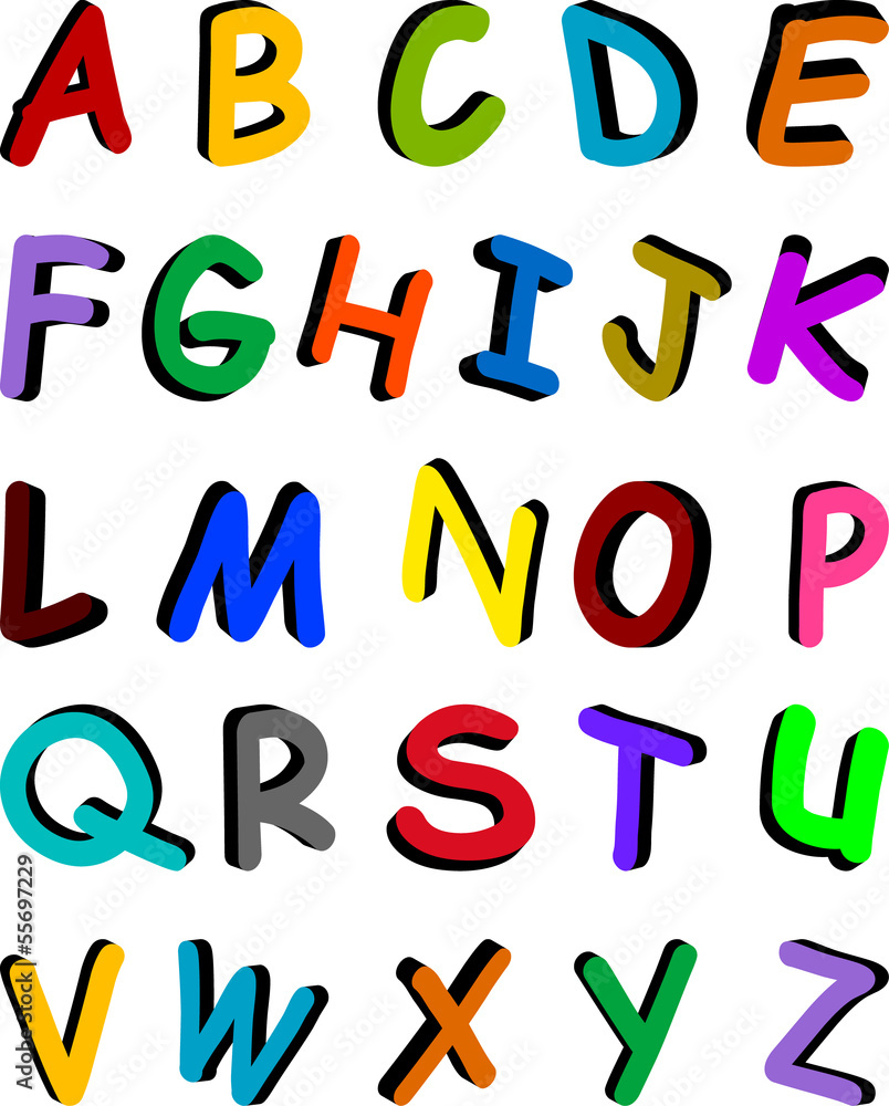Fototapeta premium Multicolor alphabet