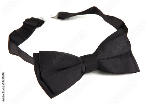 Obraz na płótnie Black bow tie isolated on white