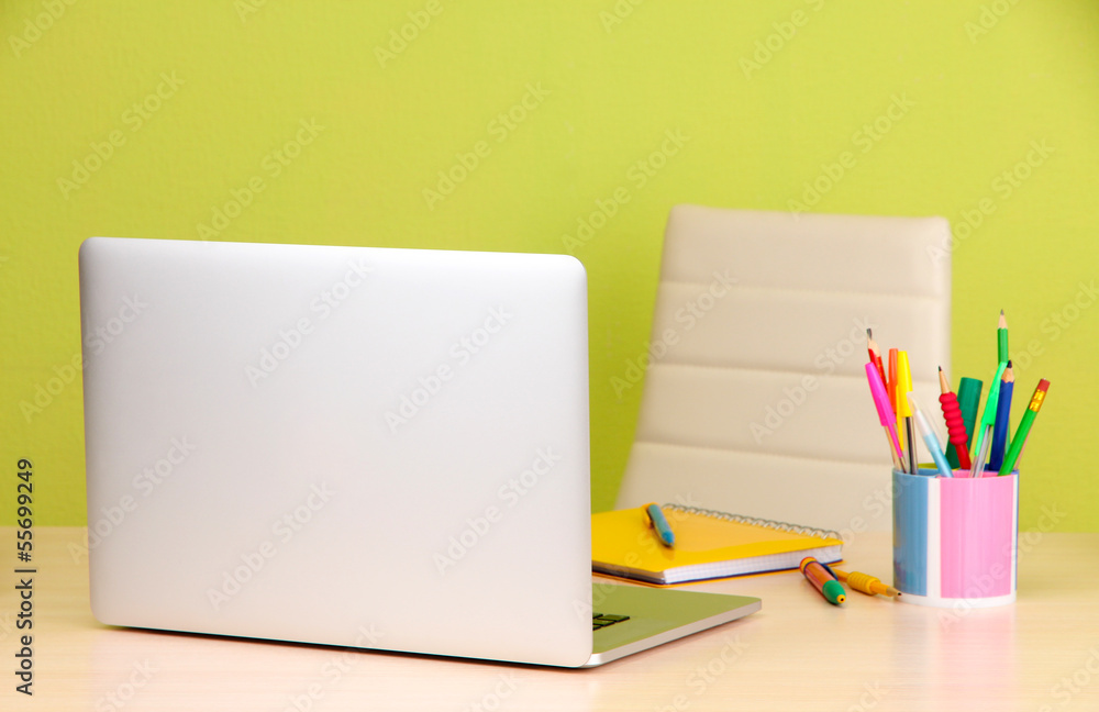 Workplace with computer, close up Workplace with computer, close up
