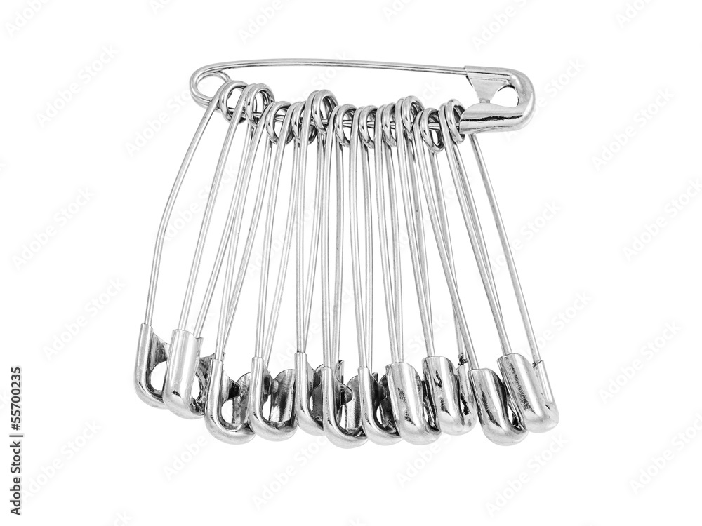 Safety pin isolated Safety pin isolated