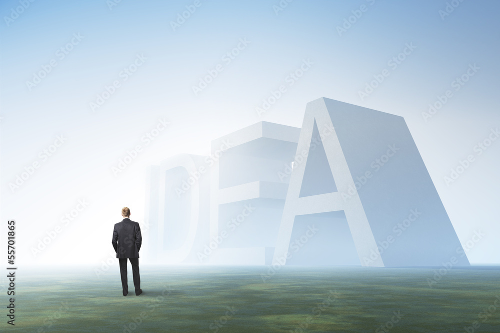Obraz premium businessman and idea