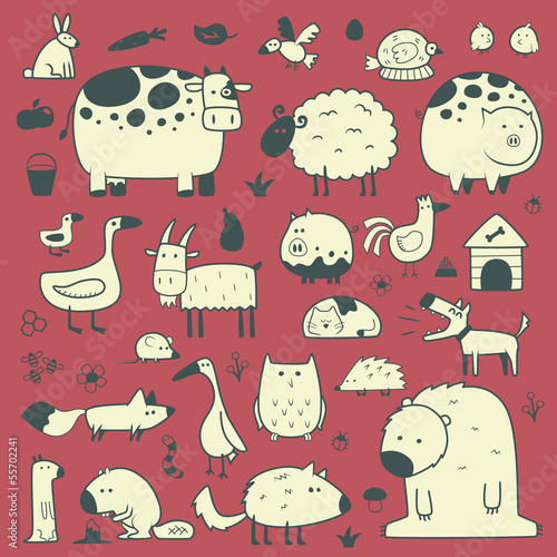 domestic and forest animals