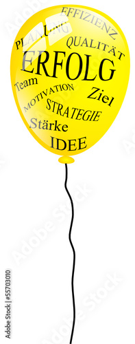 Luftballon Erfolg gelb