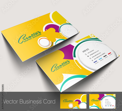Vector business card set