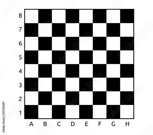 Simple black and white chess table