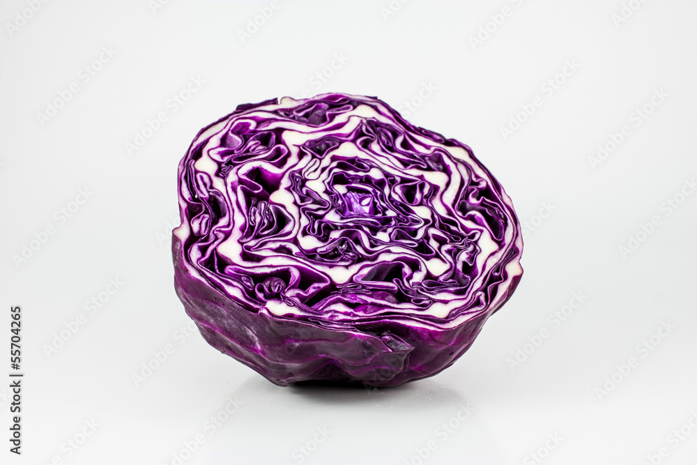 Red cabbage on a white background Red cabbage on a white background