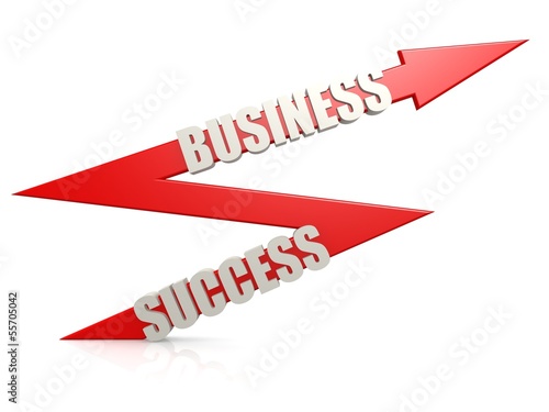 Red business success arrow