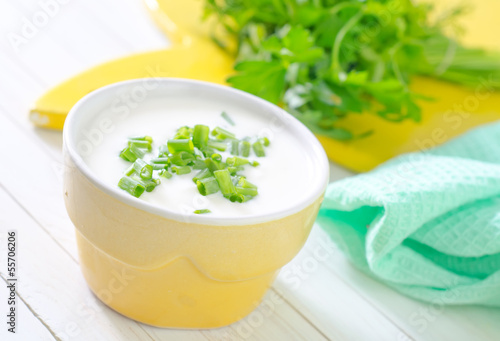 sour cream with green onion