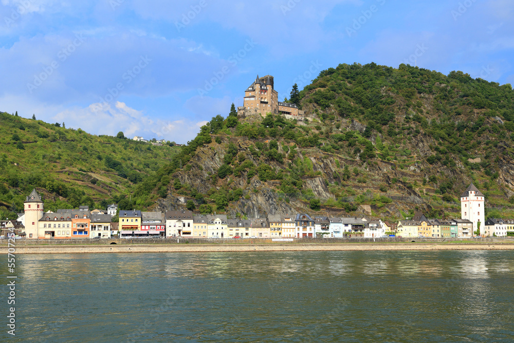 Naklejka premium Sankt Goarshausen, Burg Katz (Sommer 2013)