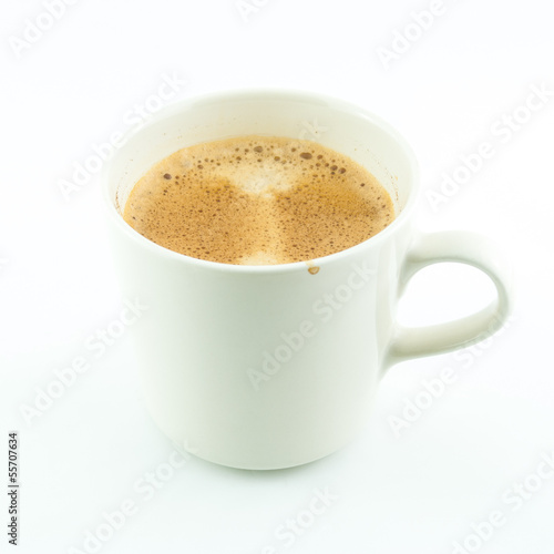 A cup of Coffee espresso on white background