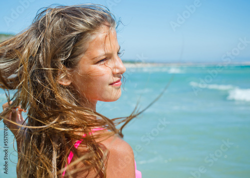 Young beach girl