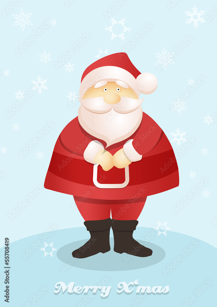 Standing Santa postcard. Standing Santa postcard.