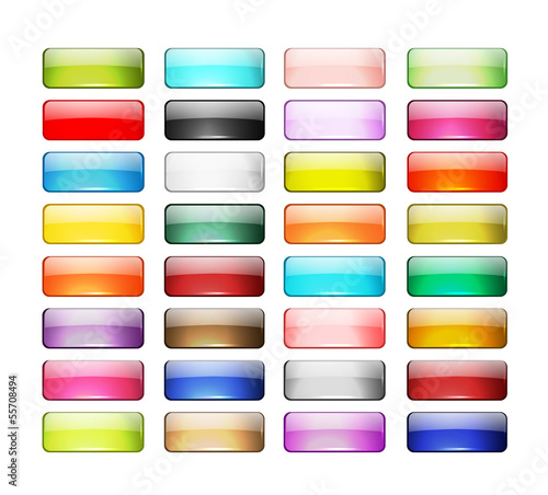 Set of glossy button icons for your design