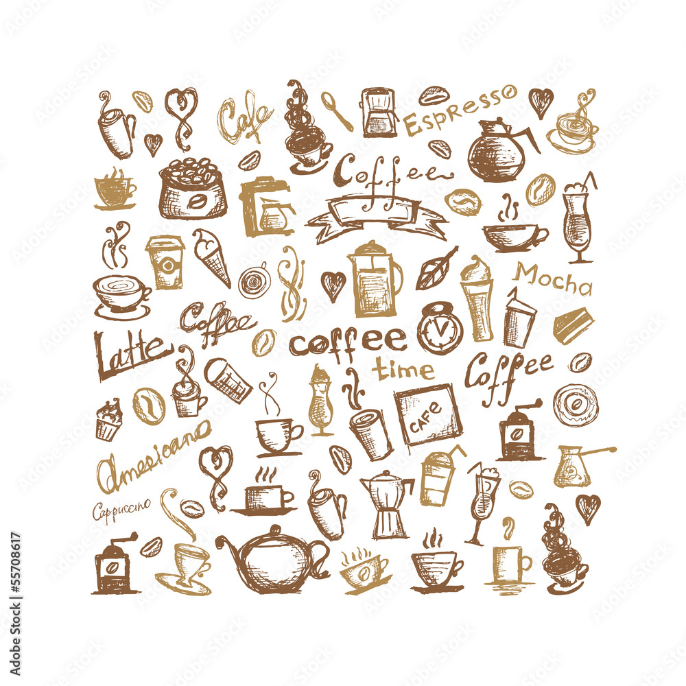 Coffee time, background for your design