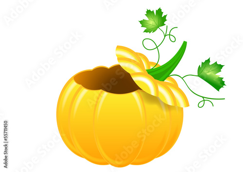 Halloween - citrouille avec couvercle ouvert