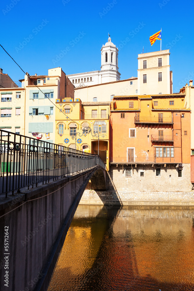 bridge over the river Onyar. Girona