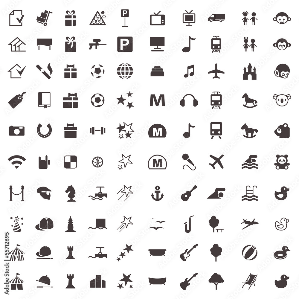 vector icons of games and entertainment vector icons of games and entertainment