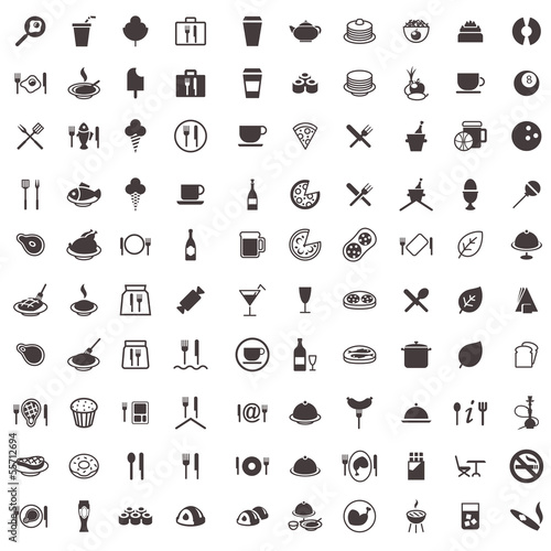 vector icons food and drink