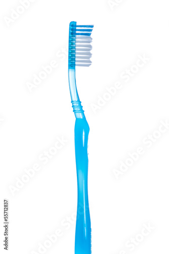 One toothbrush over white background