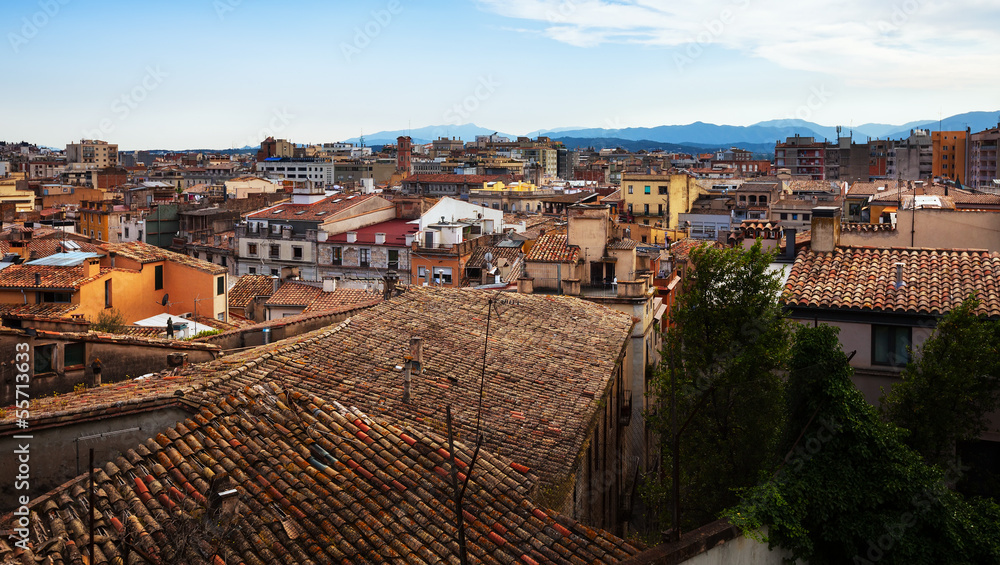 Top view of Girona. Catalonia