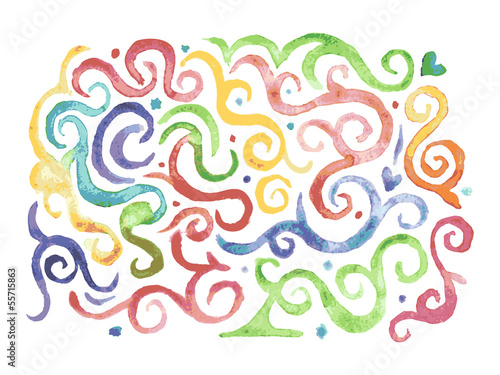 Watercolor waves, background for your design