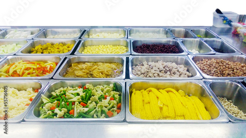 Salad Bar Counter,  isolated on white background
