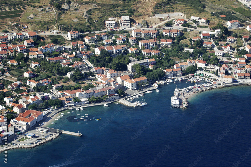 Village Bol on island Brac, famous tourist place in Croatia