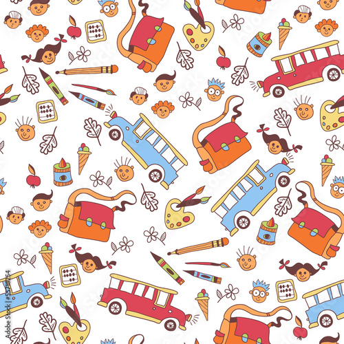 Seamless School pattern background