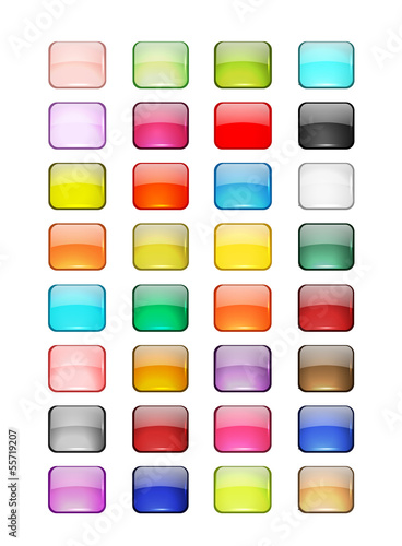 Set of glossy button icons for your design