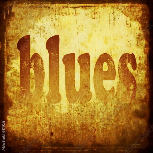 Fototapeta blues word music background