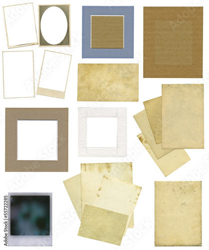 the set of old photoframes