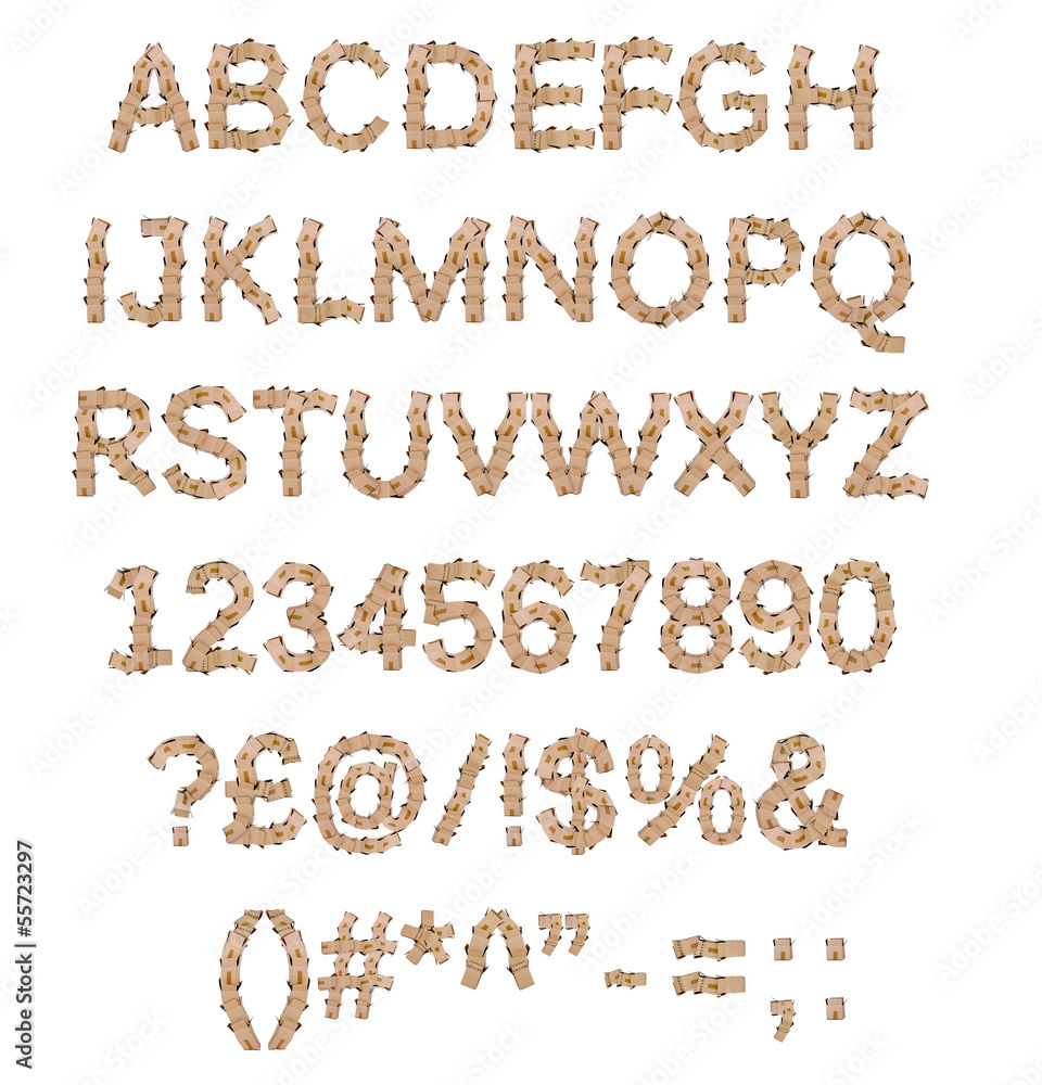 Box font alphabet Box font alphabet