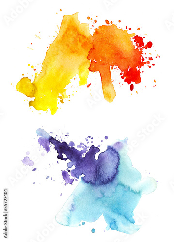 Watecolor abstract colorful background