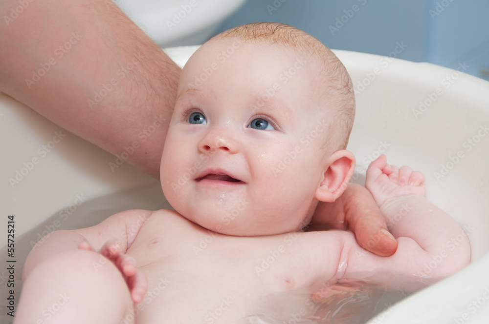 Baby Taking a Bath Baby Taking a Bath