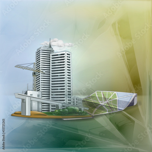 City, vector background