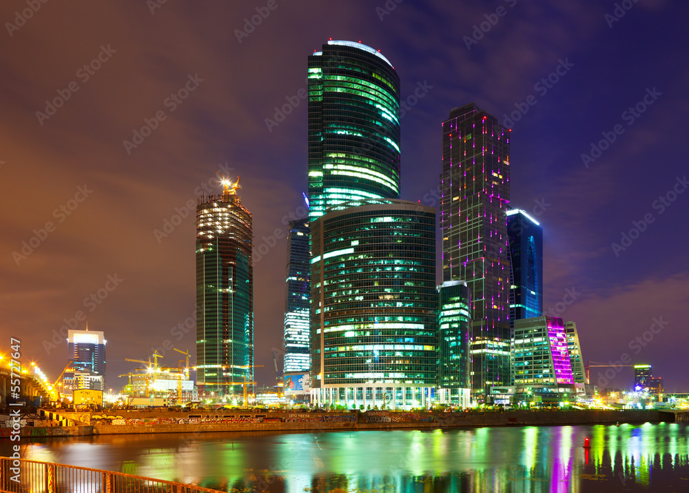  IBC in night. Moscow