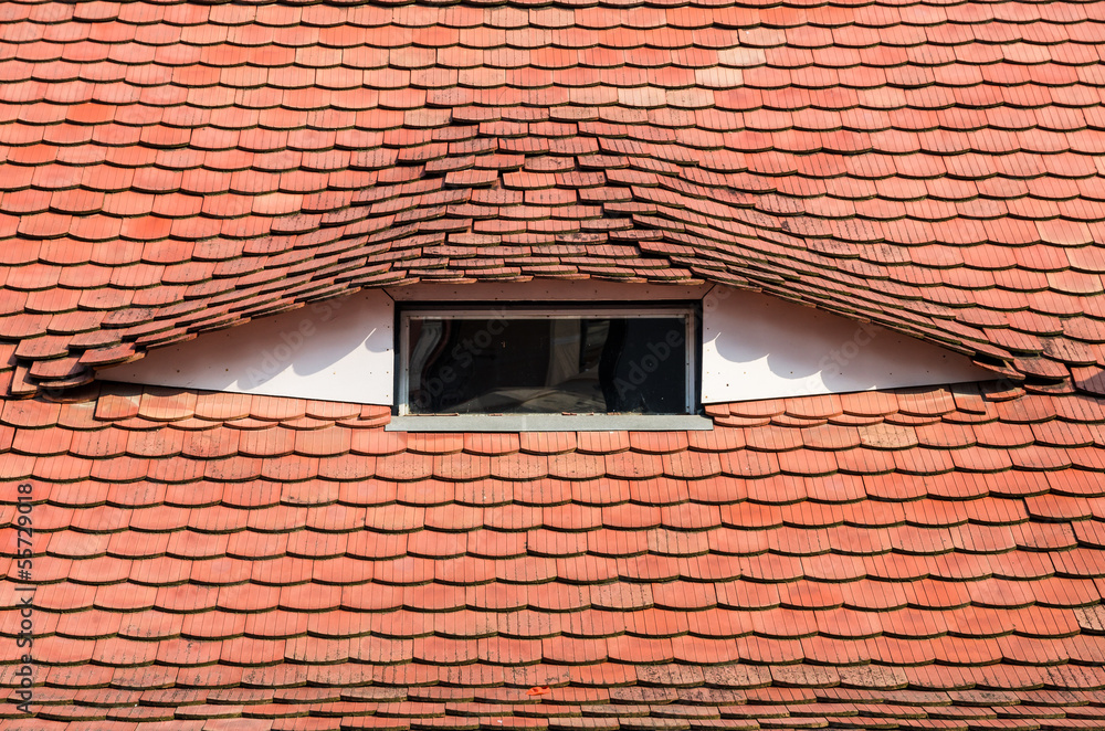 Roof architecture detail in Sibiu, Transylvania