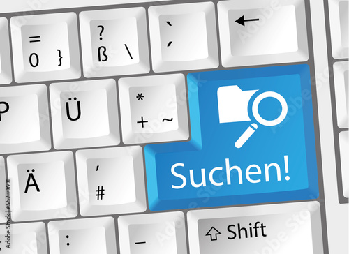 Suchen - Suchmaschine - Tastatur deutsch