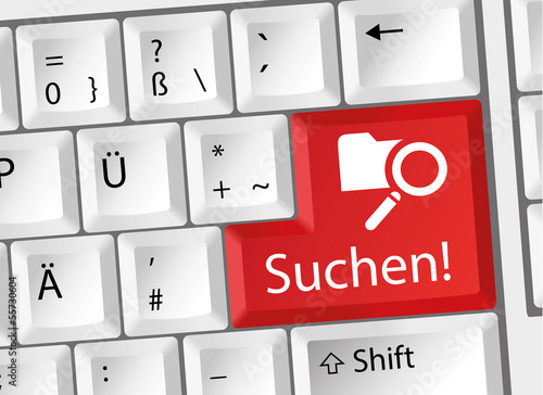 Suchen - Suchmaschine - Tastatur deutsch photo