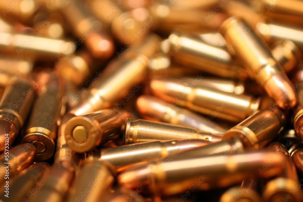 Naklejka premium Bullets Close Up