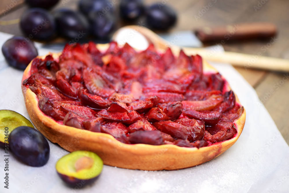 Obraz premium Zwetschgenkuchen