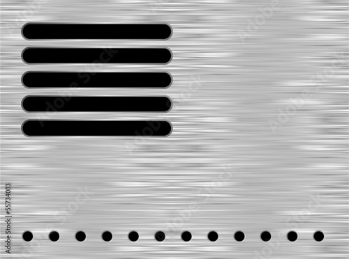 Metal plate. Vector.
