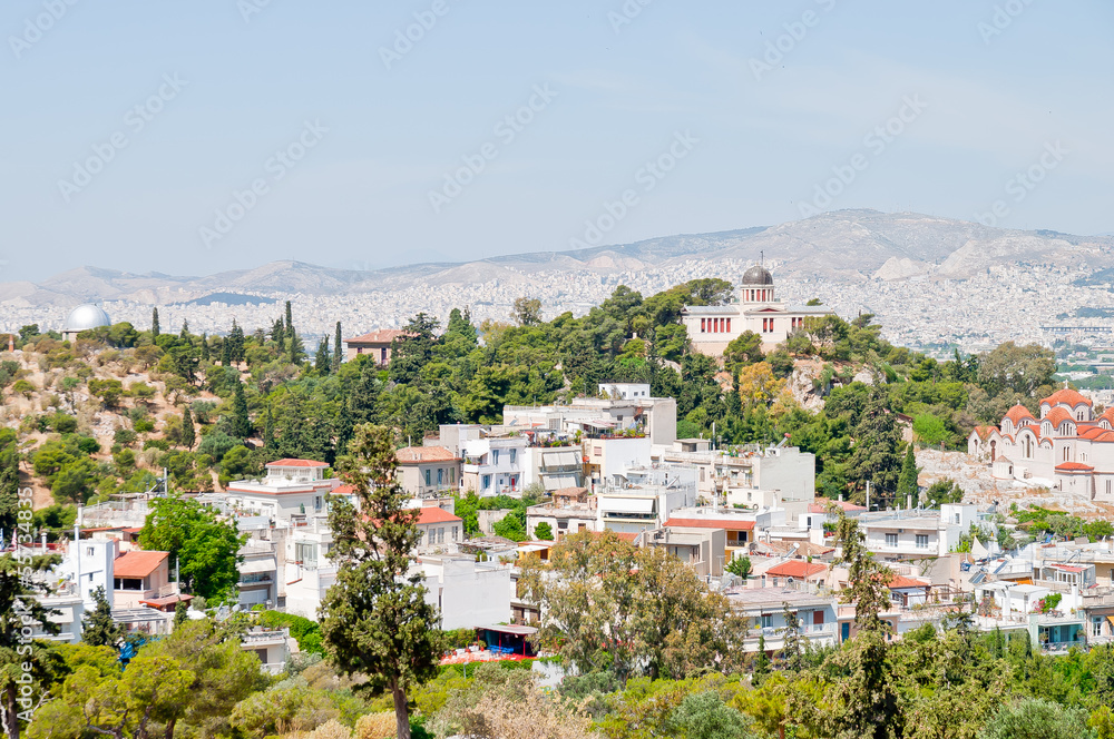 Obraz premium View of Athens from the observation deck