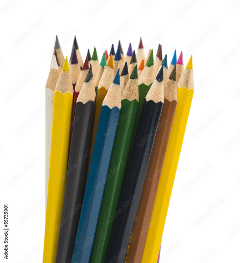 color pencils isolated